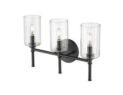 19'' Chastine Matte Black 3 Light Bath Vanity