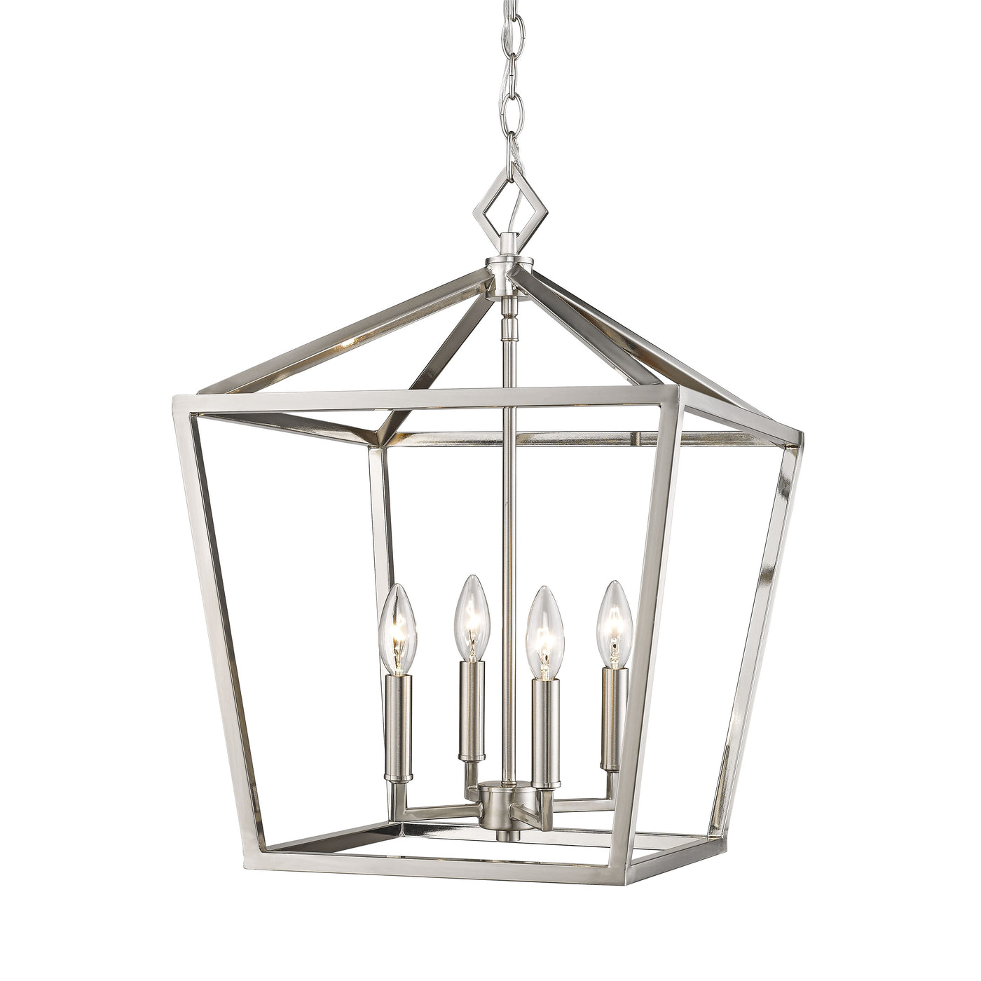 24'' Corona Satin Nickel 4 Light Pendant
