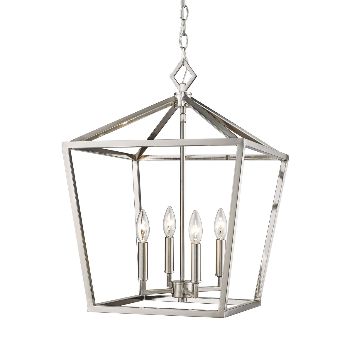 24'' Corona Satin Nickel 4 Light Pendant