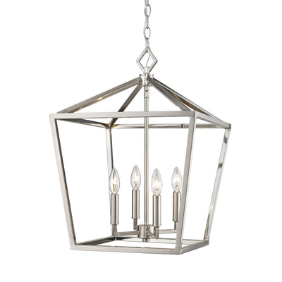 24'' Corona Satin Nickel 4 Light Pendant