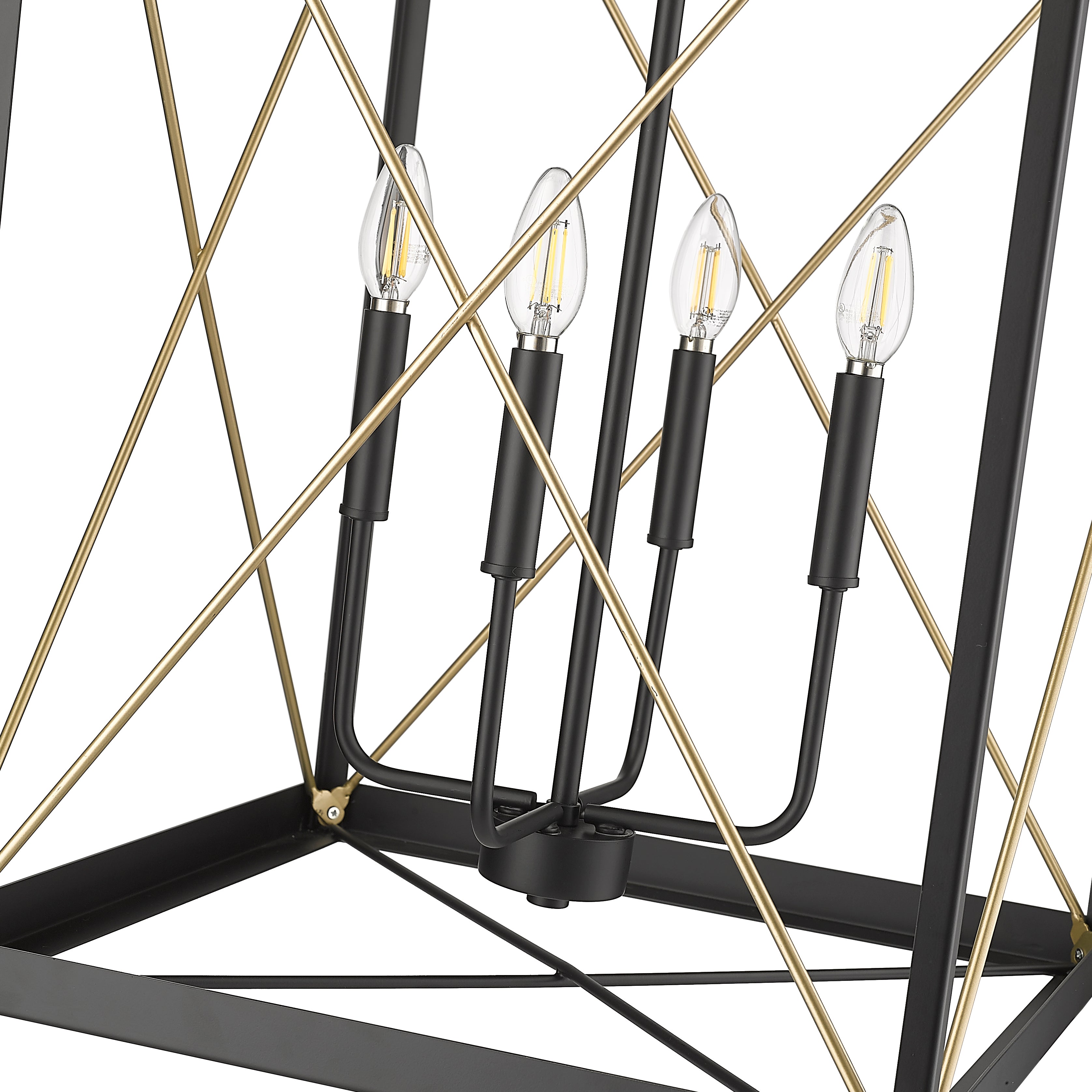 26.12'' Terni Matte Black/Painted Modern Gold 4 Light Pendant