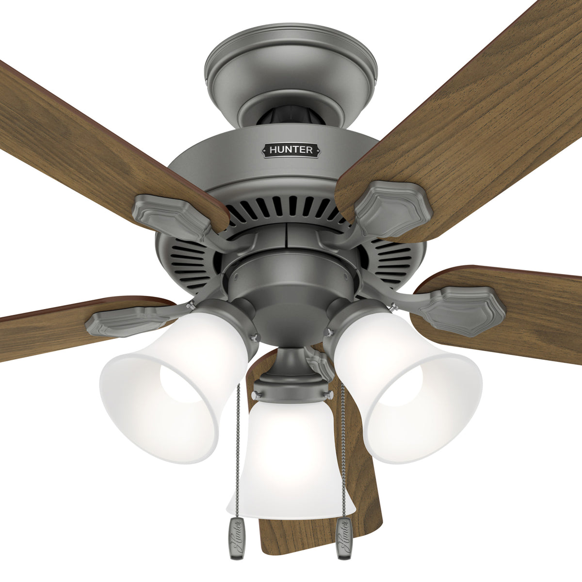 44 inch Swanson ENERGY STAR® Matte Silver Ceiling Fan with LED Light Kit