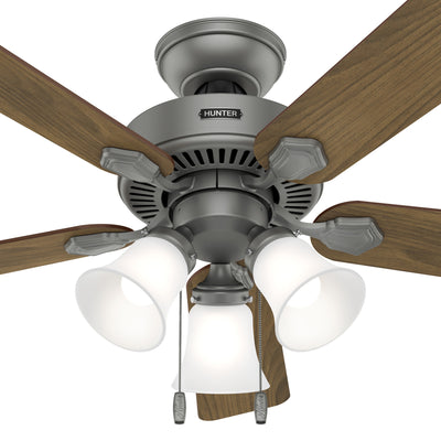 44 inch Swanson ENERGY STAR® Matte Silver Ceiling Fan with LED Light Kit