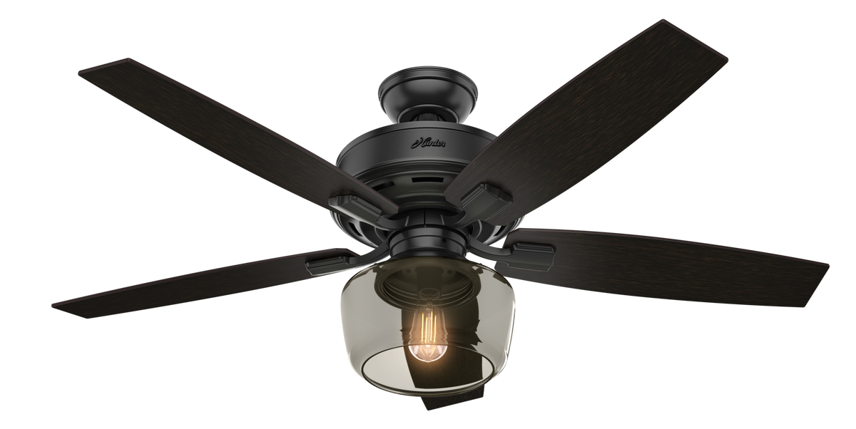 52 inch Bennett Matte Black Ceiling Fan with LED Light Kit