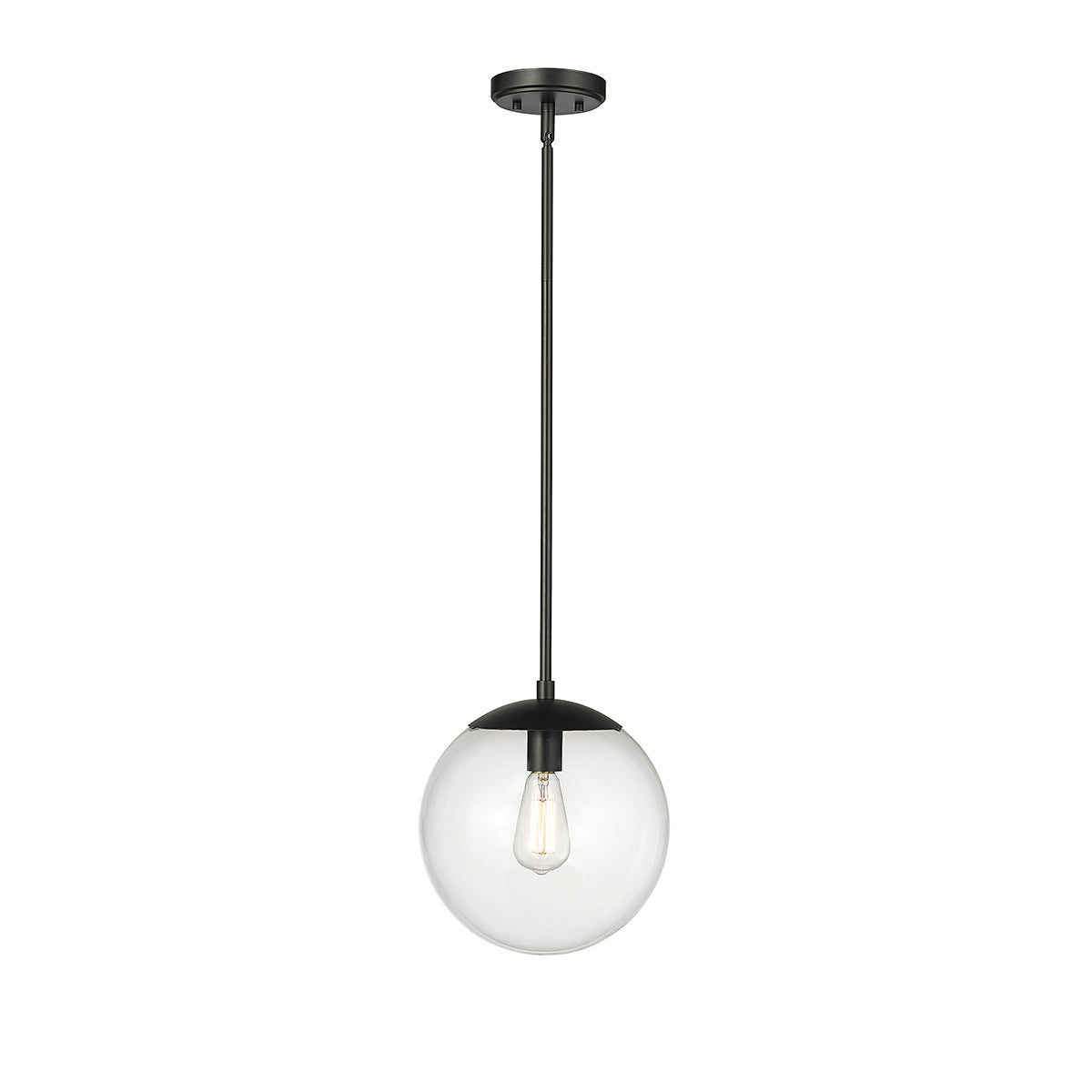 11.75'' Avell Matte Black 1 Light Pendant