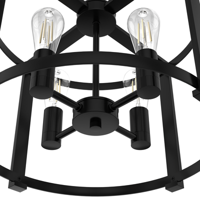 Astwood 18-inch 4-light Matte Black Drum Chandelier
