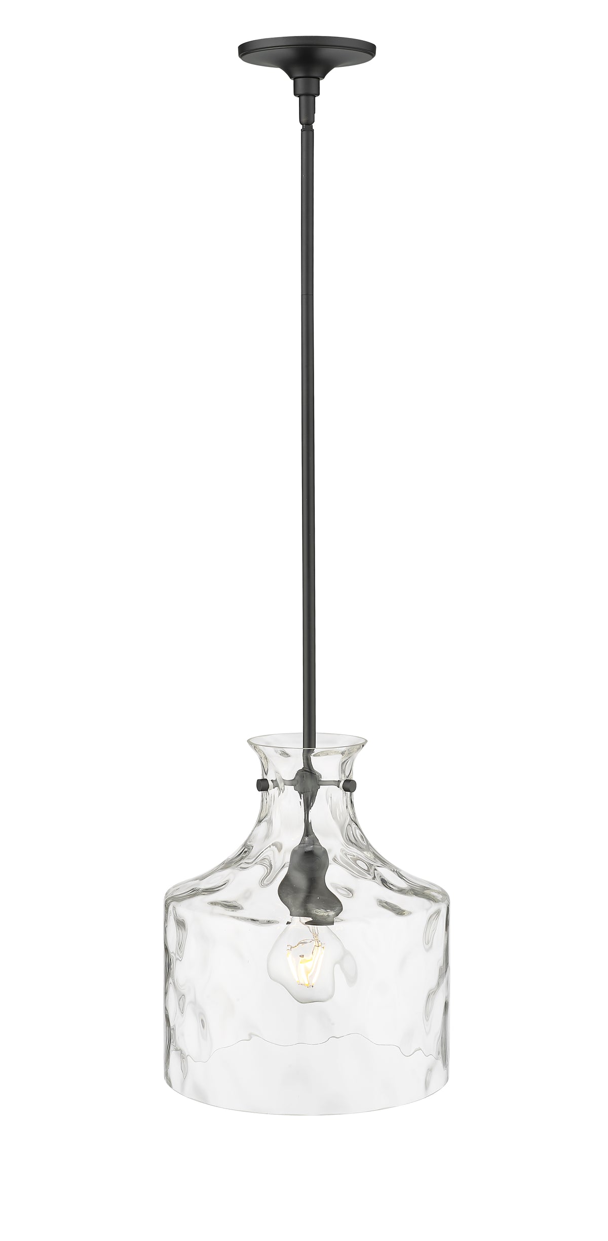 13'' Santorini Matte Black 1 Light Pendant
