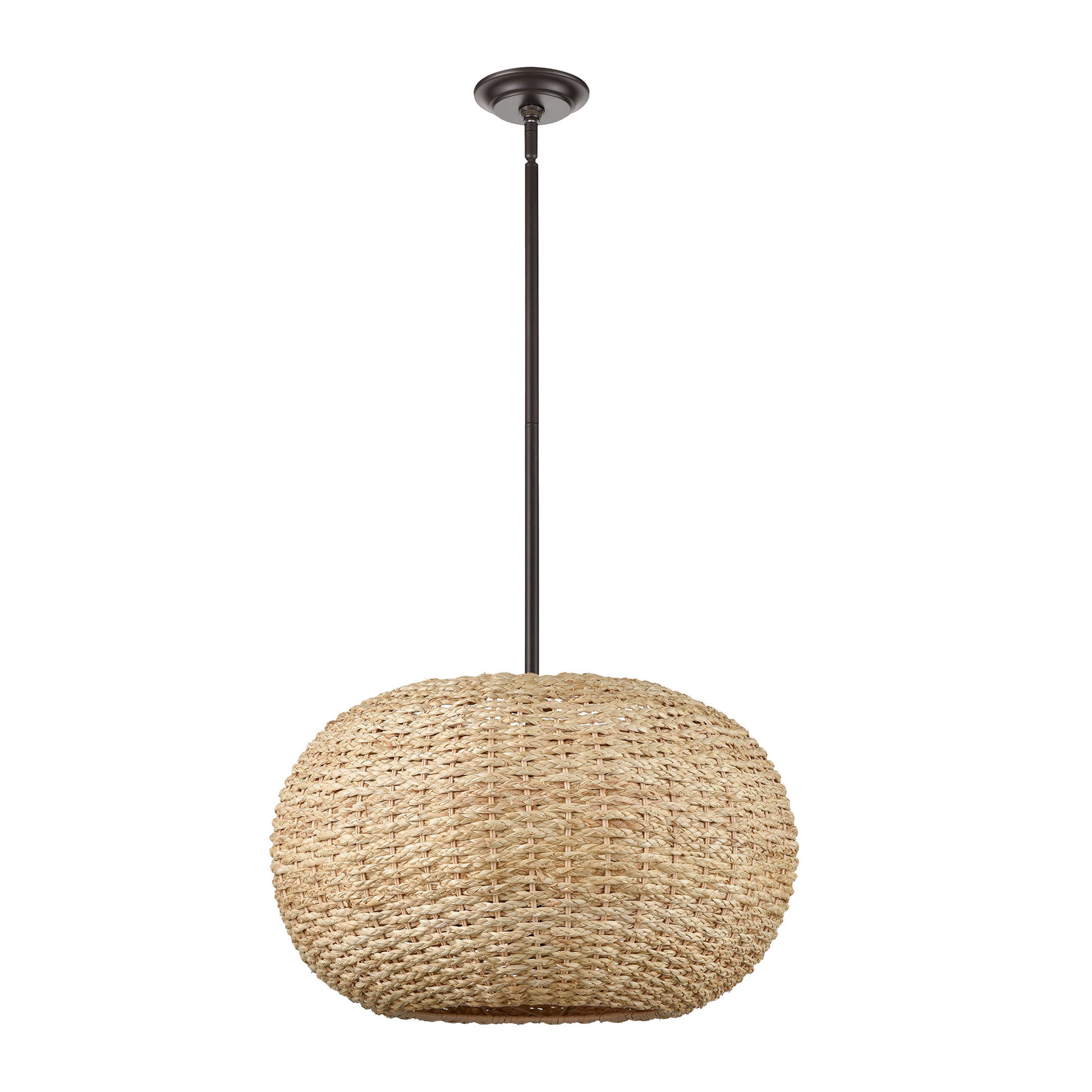 13.25'' Bemo Oiled Bronze 3 Light Pendant