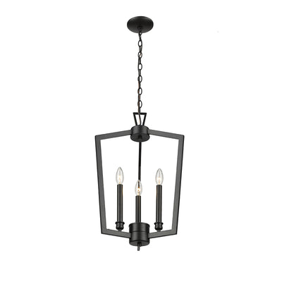 23'' Lizabeth Matte Black 3 Light Pendant