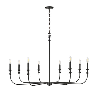 31.75'' Savanne Matte Black 8 Light Chandelier