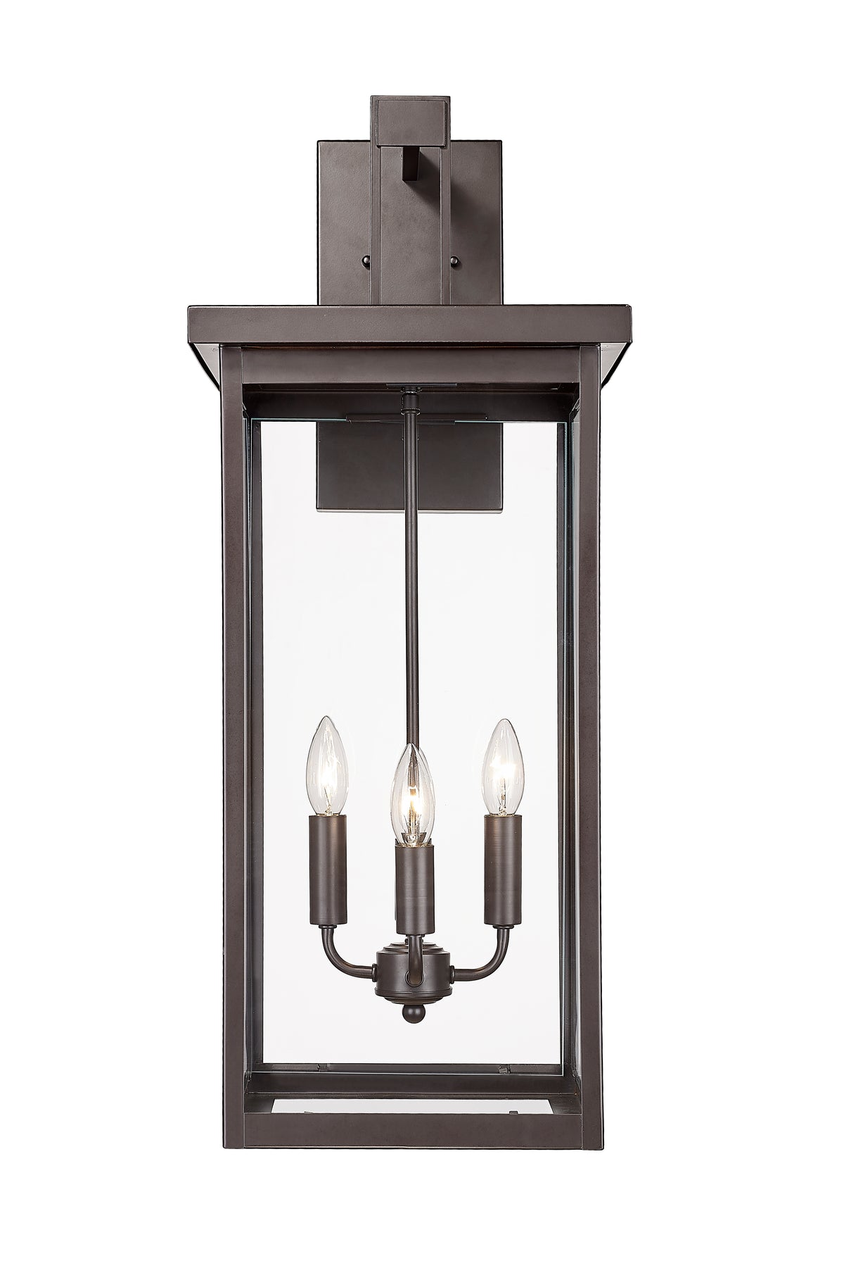 30-inch Barkeley Powder Coated Bronze 4-Light Outdoor Wall Sconce with Clear Glass