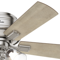 42 inch Crestfield Brushed Nickel Low Profile Ceiling Fan with LED Light Kit and Pull Chain