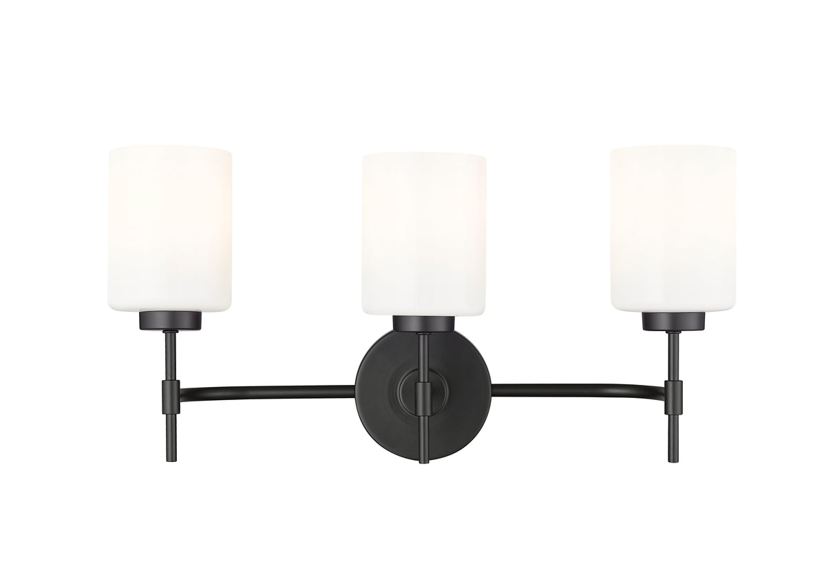 22'' Keylee Matte Black 3 Light Bath Vanity