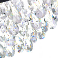 Dash 4 Light Chrome Chandelier with Black Drum Shade