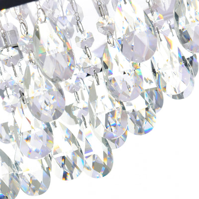 Dash 4 Light Chrome Chandelier with Black Drum Shade
