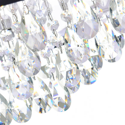 Dash 4 Light Chrome Chandelier with Black Drum Shade