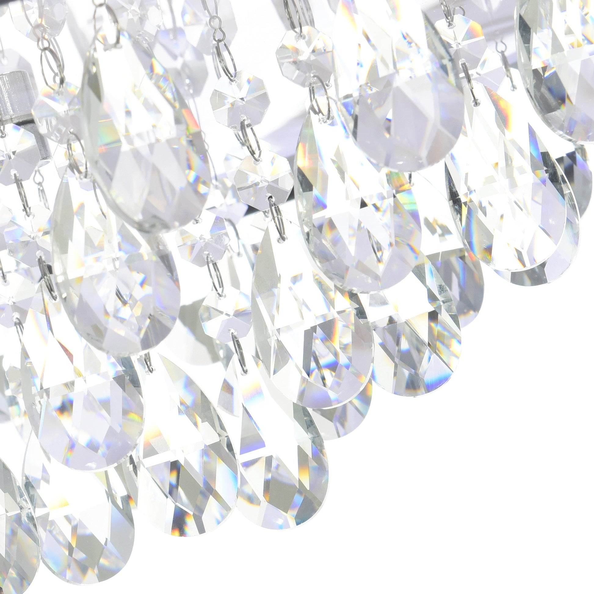 Dash 4 Light Chrome Flush Mount with Off White Drum Shade