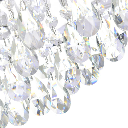 Dash 4 Light Chrome Flush Mount with Off White Drum Shade