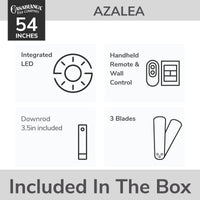 Casablanca 60 inch Azalea ENERGY STAR® Fresh White Damp Rated Ceiling Fan with LED Light Kit and Wall Control and Handheld Remote