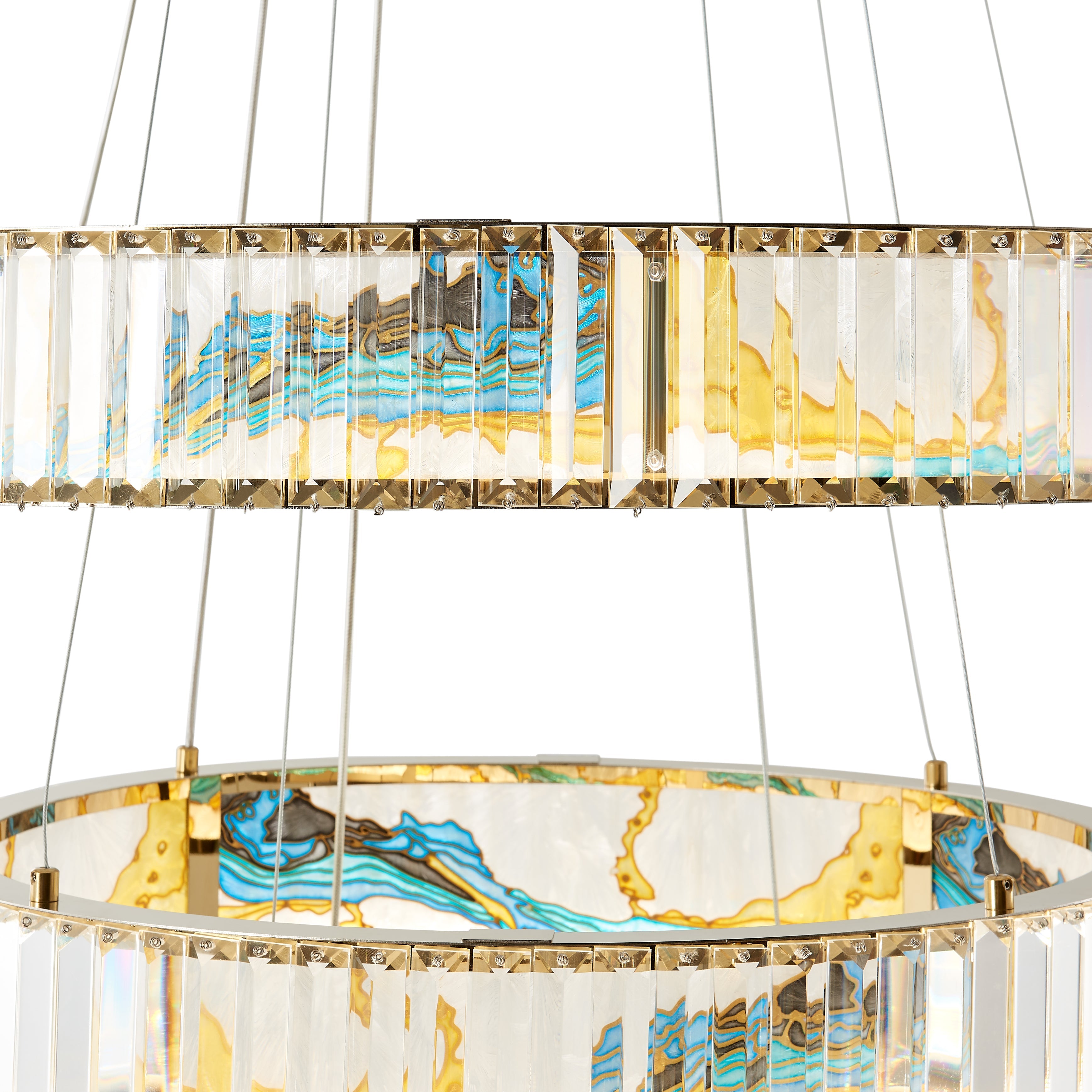 Boeseman’s Three Tier Colourful Round Chandelier