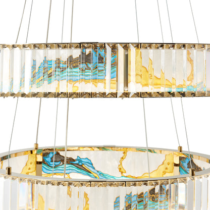 Boeseman’s Three Tier Colourful Round Chandelier