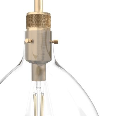 Van Nuys 16-inch 1-light Alturas Gold Industrial Pendant with Clear Glass