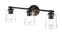 24.5''  Matte Black 3 Light Bath Vanity