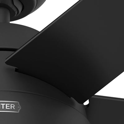 52 inch Anslee Matte Black Ceiling Fan with LED Light Kit and Pull Chain