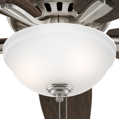 52 inch Newsome Brushed Nickel Low Profile Ceiling Fan with LED Light Kit and Pull Chain