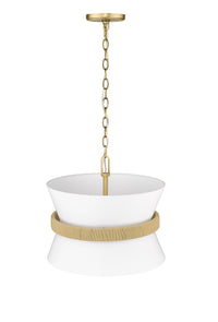 14.1'' Kimbry Vintage Brass 3 Light Pendant