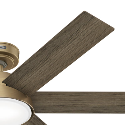 52 inch Donatella Luxe Gold Ceiling Fan with LED Light Kit and Handheld Remote