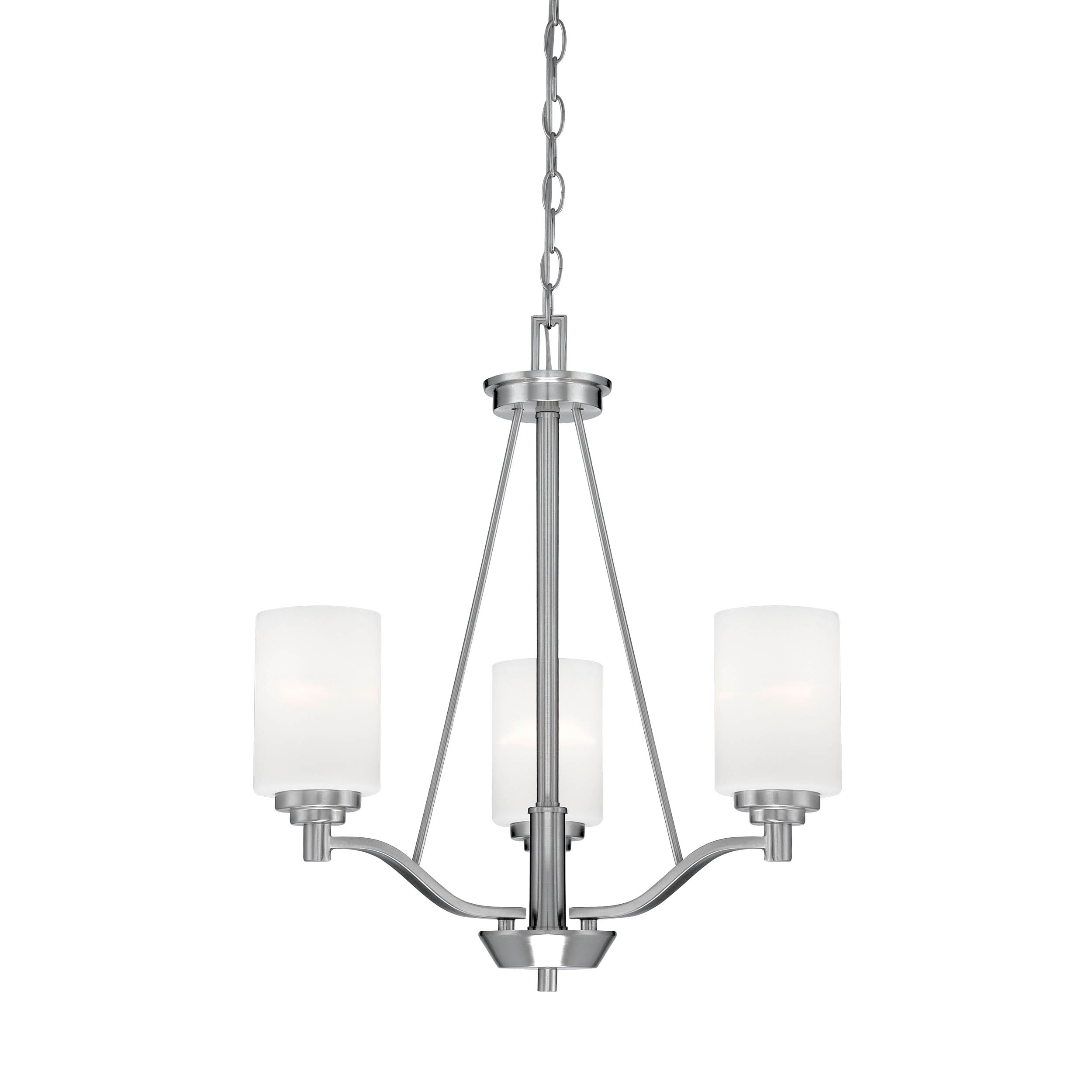 23'' Durham Satin Nickel 3 Light Chandelier