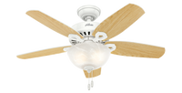 42 inch Builder Snow White Ceiling Fan with LED Light Kit and Pull Chain