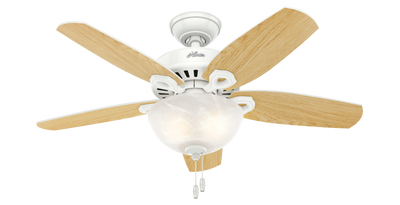 42 inch Builder Snow White Ceiling Fan with LED Light Kit and Pull Chain