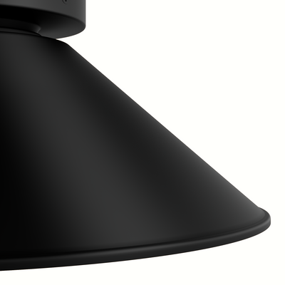 Skyflow 14-inch 1-light Matte Black Outdoor Flush Mount Ceiling Light with Metal Shade