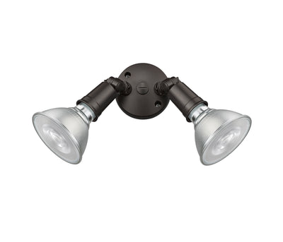 9.25''  Powder Coated Bronze 2 Light Flood Light