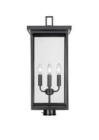 26.25'' Barkeley Powder Coated Black 4 Light Post Lantern