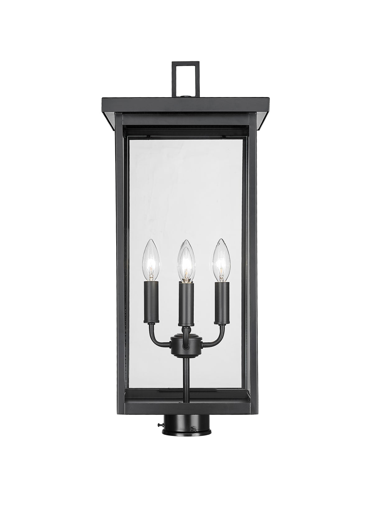 26.25'' Barkeley Powder Coated Black 4 Light Post Lantern