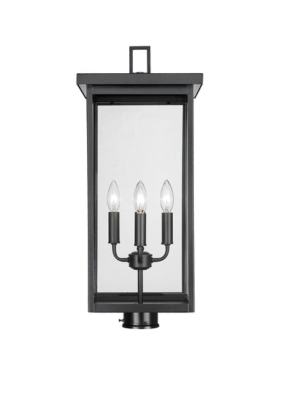26.25'' Barkeley Powder Coated Black 4 Light Post Lantern