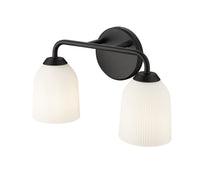 15'' Norah Matte Black 2 Light Bath Vanity