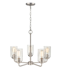 18.75'' Moven Satin Nickel 5 Light Chandelier