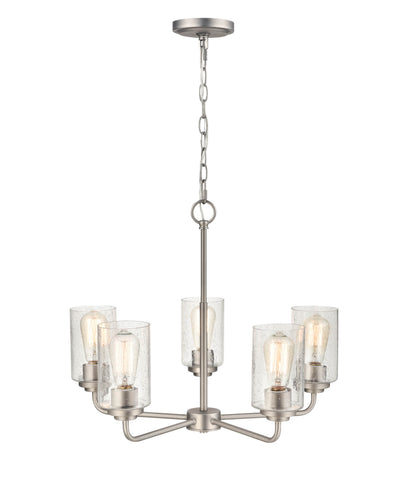 18.75'' Moven Satin Nickel 5 Light Chandelier