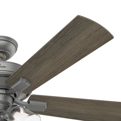 52 inch Crestfield Matte Silver Ceiling Fan with LED Light Kit and Pull Chain