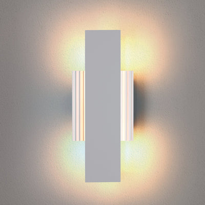 Jacks 15-inch Textured White 5CCT LED Exterior Wall Sconce
