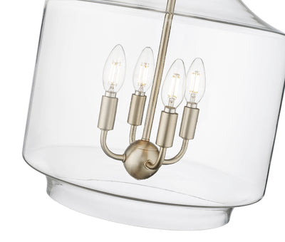 19'' Mahannah Modern Gold 4 Light Pendant