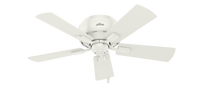 42 inch Crestfield Fresh White Low Profile Ceiling Fan with LED Light Kit and Pull Chain