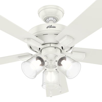 52 inch Crestfield Fresh White Ceiling Fan with LED Light Kit and Pull Chain