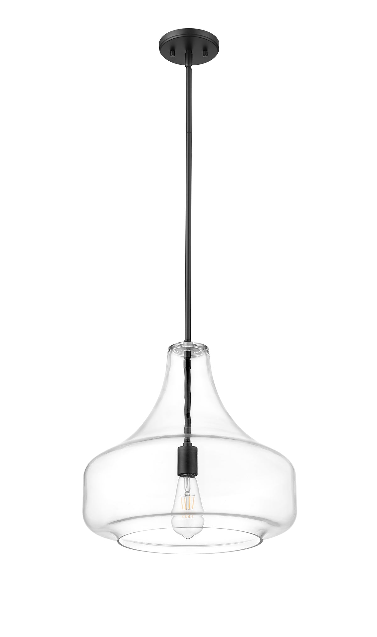 16'' Madelynn Matte Black 1 Light Pendant