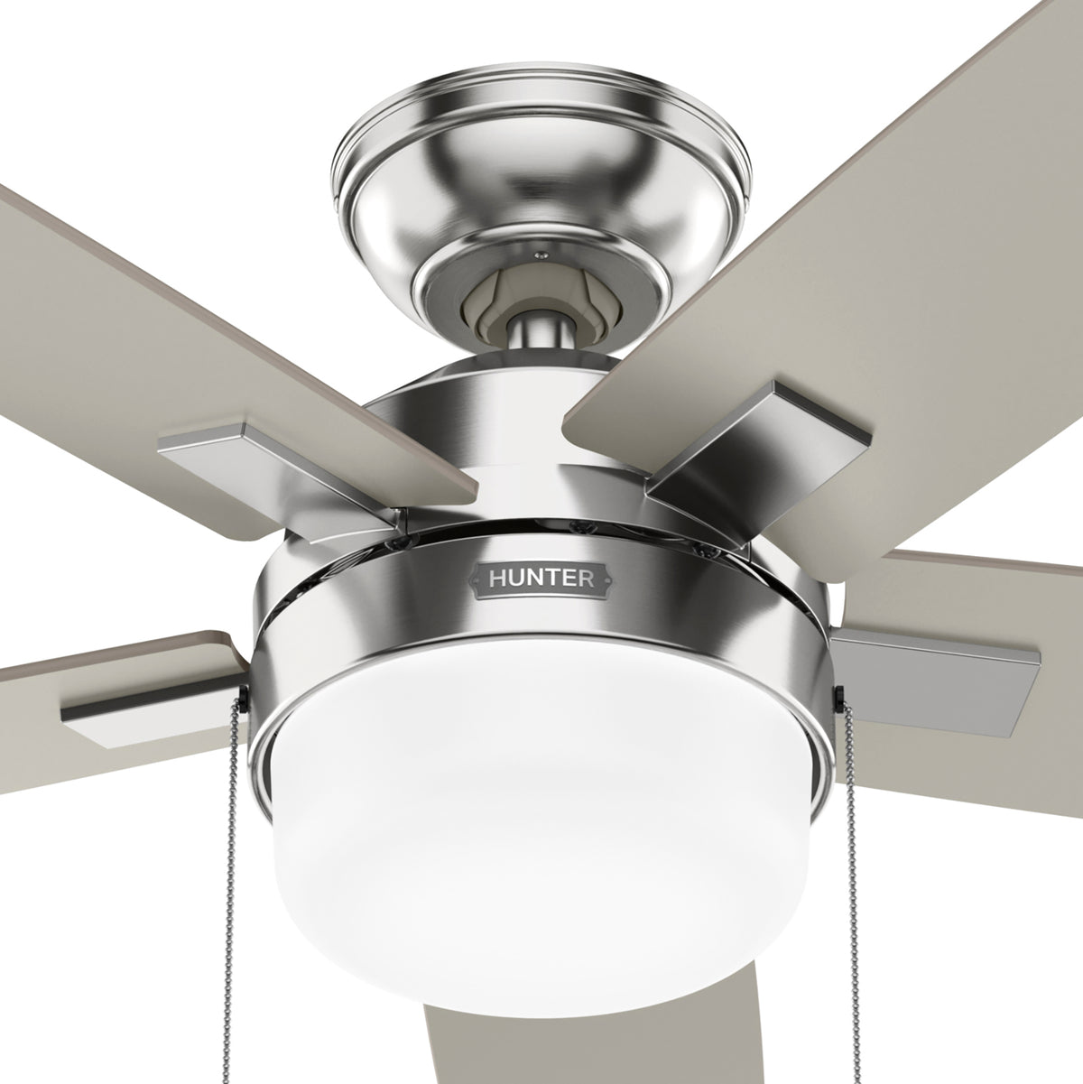 52 inch Anisten Brushed Nickel Ceiling Fan with LED Light Kit and Pull Chain