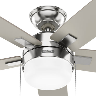 52 inch Anisten Brushed Nickel Ceiling Fan with LED Light Kit and Pull Chain